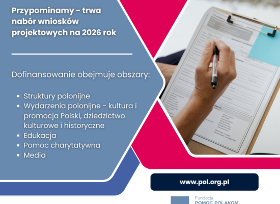 Przypominamy – trwa nabór wniosków projektowych na 2026 i 2027 rok