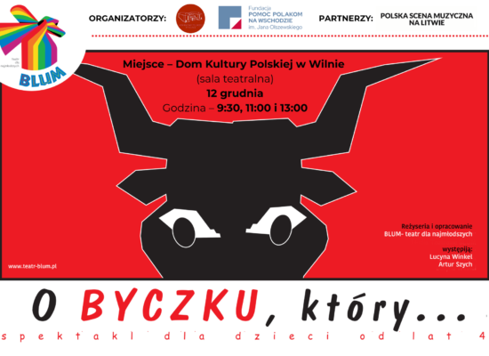 Spektakl „O byczku, który lubił kwiatki” w Domu Kultury Polskiej w Wilnie